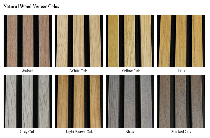 ألوان قشرة الخشب الطبيعي Akupanel